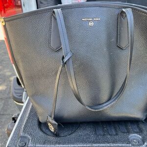 Michael Kors Black Leather Tote Bag